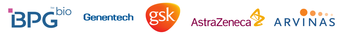 BPG Bio, Genentech, GSK, AstraZeneca, Arvinas Logo